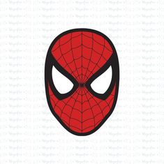 a spider - man mask is shown on a white background