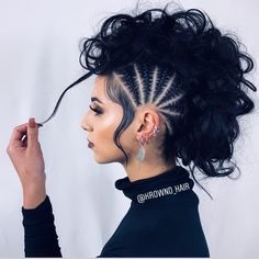 Rock Hairstyles, Mohawk Braid, Viking Hair, Mohawk Hairstyles, Festival Hair, Side Braid, Braided Hair, Luxury Hair, Braids For Long Hair