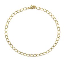 "Get this 18K Gold Plated Curb Bracelet by Bead Landing™ at Michaels. Featuring a 18K gold plated finish, it's perfect to hold your favorite charms. Show off all your cute charms with this stylish bracelet. Featuring a 18K gold plated finish, it's perfect to hold your favorite charms. Details: 18K gold plated 7.4\" (18.8 cm) long 3.1 mm link size 1 bracelet Brass and iron Nickel free | 18K Gold Plated Curb Bracelet by Bead Landing™ | 7.4\" | Michaels®" Bead Landing, Stylish Bracelet, Your Cute, Michael Store, Cute Charms, Charm Jewelry, 18k Gold, Gold Plate, Charm Bracelet