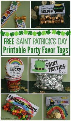 st patrick's day printable party favors for kids and adults to make their own