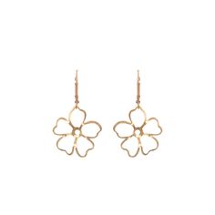 Mini Antheia Earrings Elegant Hypoallergenic Metal Flower Earrings, Gold Floral Earrings With Lever Back, Elegant Hoop Earrings With Ear Wire For Spring, Elegant Brass Flower Earrings Nickel Free, Elegant Nickel-free Spring Jewelry, Nickel-free Gold Jewelry For Spring, Elegant Floral Earrings With French Hook, Elegant Flower Shaped Earrings With French Hook, Nickel Free Gold Jewelry For Spring