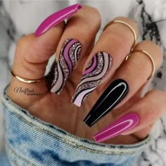 New Years Nail Designs, Nail Designs Glitter, Luxury Nails, Coffin Nails Designs, Fancy Nails