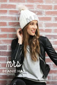 Sparkly Mrs Beanie Hat makes a cute winter bridal shower gift idea for the bride to be! Trendy Fitted White Beanie, Winter Bridal Showers, Curated Wedding, Gift For The Bride, Bride Gift, Bridal Shower Gift, Perfect Palette, Bride To Be, Bridal Shower Gifts