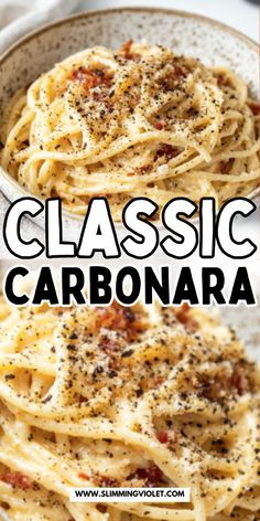 this classic carbonara recipe is so delicious and easy to make