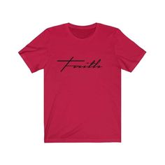 Bella & Canvas 3001 T-Shirt Faith in 14 colors and 7 sizes Red / XS T-Shirt (3327699746916) Tie Your Shirt, Chicago Bulls Shirt, Lashes Volume, Jordan Shirt, Chicago Bulls Basketball, Jordan Tees, Bulls Basketball, Bulls Shirt, Lash Tech