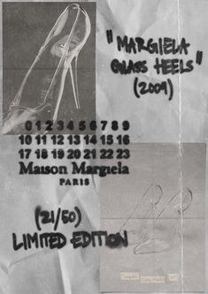 MAISON MARGIELA GLASS HEELS POSTER Maison Margiela Campaign, Maison Margiela Graphic Design, Belgian Fashion, Glass Heels, Chicago Poster, Heels Vintage, Tour Posters, Fashion Graphic, Fashion Poster