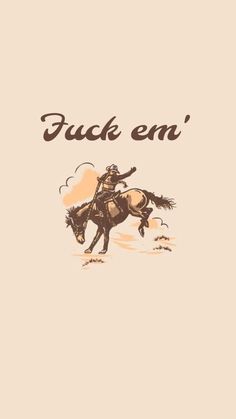 an image of a man riding a horse with the words buck'eni on it