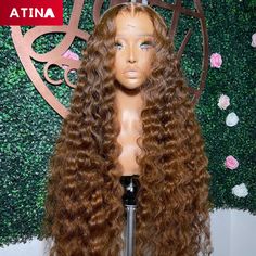 Made Method: Half Hand Tied Half Machine Made Lace Cap: 13x4 Lace Front Wig Cap Size: Medium 22"-22.5" | Small 21.5"-22"| Large 22.5"23" Hair Material: Virgin Human Hair Hair Style: Water Wave Hair Length: 16" | 18" | 20" | 22" | 24" | 26" Hair Color: Brown Hair Density: 140% 160% 200% Hairline: Pre-plucked with Baby Hair Baby Hair: Around the perimeter Lace Color: Medium Brown Lace Material: Swiss Lace Free Gift: Elastic Band | Caps | Clips For customized order and other requirements Contact Us Wig Hairstyles Water Wave, Brown Curly Lace Front Wig, Black Deep Wave Wig, Brown Water Wave Wig, Brown Curly Wig, Brown Water, Wig Colors, Wig Curly, Lace Front Human Hair Wigs