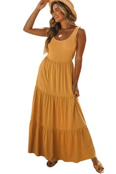 Yellow Sleeveless Ruched High Waist Maxi Dress Sleeveless Ruched Solid Maxi Dress, Sleeveless Ruched Maxi Dress, Solid Color Ruched Sleeveless Beach Dress, Ruched Sleeveless Dress For The Beach, Casual Ruched Sleeveless Dress, Flowy Ruched Sleeveless Sundress, Flowy Sleeveless Ruched Sundress, Basic Maxi Dress, High Waist Maxi Dress