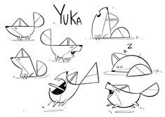 an image of some animals that are in the shape of boats and other things to draw