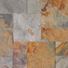 an assortment of different colored stone tiles