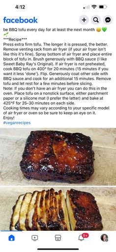 two screenshots of ribs with the caption'facebook page below them that reads, bbq left every day for at least the next month