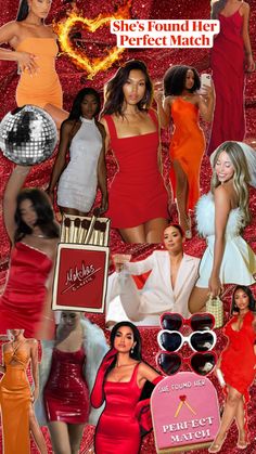 Bachelorette theme - Lucky in Love, Perfect Match Red Bachelorette Theme, Bachelorette Night Out Outfit Themes, Vegas Bachelorette Party Themes, Red Bachelorette Party, Party Outfit Themes, Orange Bachelorette, Bachelorette Party Outfit Themes, Perfect Match Bachelorette, Bach Party Theme