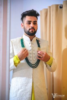 "Check out these super adorable groom getting ready shots and save your favourite to include in your wedding album. " Poses For Groom, Getting Ready Poses, Haldi Photoshoot, Getting Ready Shots, Indian Bride Photography Poses, Wedding Outfits For Groom, Groom Wedding Dress