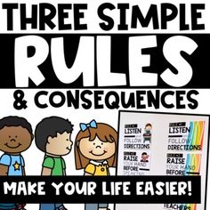 three simple rules and consequents for kids to make their life easier poster