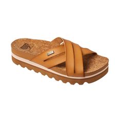 PRICES MAY VARY. PLATFORM SANDALS: REEF Women's Cushion Bloom HI takes fashion and comfort to a whole new level. A modern relevant styling with natural cork footbed and rounded lug sole adds comfort and durability for all day wear. VEGAN LEATHER + RUBBER SOLE: The freshness of vegan leather paired with the comfort of the cushion bounce sole keeps you on trend and your feet happy. The stylish design and versatility means you can seamlessly go from the couch to the boardwalk. CUSHION TECHNOLOGY: O Sandals For Ladies, Beach Pants, Sandal Fashion, Lug Sole, Cross Straps, Boot Shoes Women, Arch Support, Strap Sandals, Slide Sandals