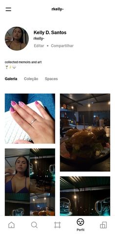 an instagram page with pictures of people and food