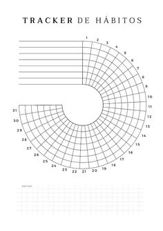 an image of a diagram with lines and numbers on it, including the words tracker de habitos