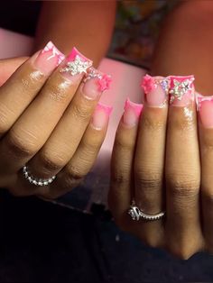 Duck Tips, Junk Nails, Acrylic Toe Nails, Acrylic Nail Set, Long Acrylic Nail Designs, Hard Nails, Drip Nails, Colored Acrylic Nails, Girly Acrylic Nails