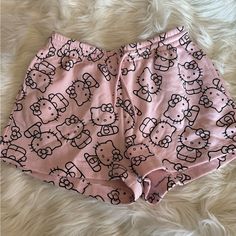 Brand New Without Tags Hello Kitty Soft Lounge Pink Drawstring Shorts Sz M Cute Pink Short Sleepwear, Cute Pink Shorts For Loungewear, Cute Pink Loungewear Shorts, Playful Pink Pajama Shorts For Pajama Party, Cute Pink Pajama Shorts, Cute Pink Stretch Bottoms, Cute Pink Pajama Shorts For Pajama Party, Cute Stretch Pink Bottoms, Cute Pink Cotton Pajama Shorts