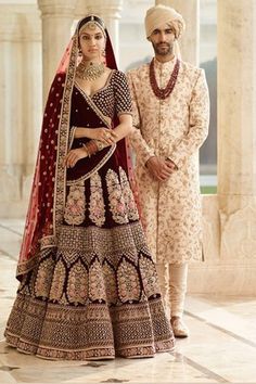 Sabya Wedding collection भारतीय दुल्हन संबंधी, Indian Groom Wear, Bridal Lehenga Red, Indian Bride And Groom