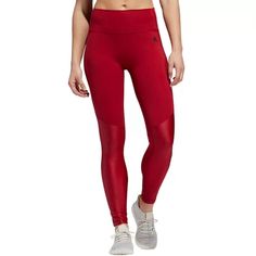 Bnwt Adidas Red Size M Activewear Circuit Tights 2 Red Activewear, Black Cotton Leggings, Black And White Leggings, Striped Tights, Spandex Pants, Adidas Leggings, Adidas Originals Women, Green Leggings, Velvet Leggings