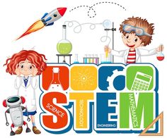 Scientist Cartoon Character, Stem Logo, Stem Illustration, Scientist Cartoon, Design For Science, Education Logo, Stem Education, Banner Vector