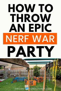 How to throw an epic nerf gun birthday party. All the best tips to make your child's nerf gun party so awesome without breaking the bank! Lots of DIY tips for making a course with lots of activities and snacks. Halloween Nerf Game, Nerf Birthday Games For Boys, Nerf Party Shirts, Party On A Budget