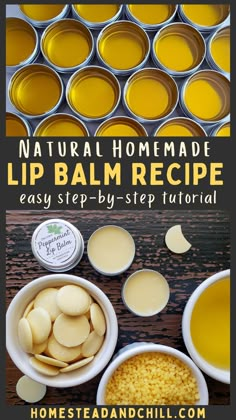 Easy Lip Balm Recipe, Natural Lip Balm Recipe, 1 Acre Homestead, Salve Recipes