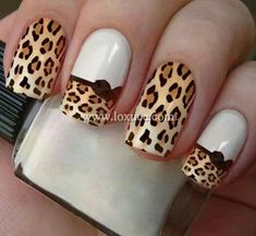 Cheetah Nail Designs, Cheetah Nails, White Nail, Get Nails