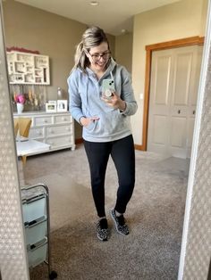 What to wear with a Gray Hoodie - Cute Hoodie Outfits for Women - faux leather leggs and print sneakers Cute Hoodie Outfits, Cute Hoodie Outfit, Fashion For Moms, Women's Wardrobe Essentials, Best Casual Dresses, Hoodie Outfits, Clothing Finds, Basic Essentials, Mom Wardrobe