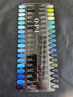 OPI Color Chart - Gel Color, Infinite Shine, Nail Lacquer, Powder Perfection | eBay Opi Colors Chart, Opi Gel Nails, Opi Colors, Baby Blue Nails, Blue Gel, Short Square Nails, Pretty Nail Art Designs, Gel Nail Colors, Gel Polish Colors