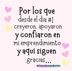 the words are written in spanish and english on a pink background with heart shaped hearts