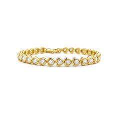 Heads will turn when wearing the exquisite Harley Diamond Tennis Bracelet. A unique take on a classic tennis bracelet, this stunning style is a must have! Metal: 14k White Gold / 14k Yellow Gold Round Brilliant Cut Natural Diamonds: Approx. 2.17 ctw G/H Color and SI1-2 Clarity Diamonds Length: 7 inches at the longest Features 6 inches of bezeled diamonds + 1 inch of jump rings for versatile wear between 6"-7" Closure: Lobster clasp Looking for a different size? Please email us. Classic Heart Cut Tennis Bracelet For Anniversary, Classic Heart Cut Diamond Bracelet For Anniversary, Classic Heart Cut Bracelet With Diamond Accents, Classic Heart Cut Tennis Bracelet For Formal Occasions, Luxury Heart Cut Tennis Bracelet For Formal Occasions, Classic Diamond Heart Bracelet, Classic Round Diamond Heart Bracelet, Classic Heart Bracelet With Diamond Accents For Formal Events, Classic Heart Bracelet With Diamond Accents For Formal Occasions