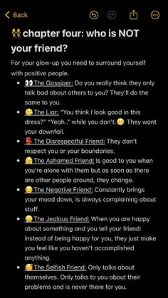 Watch out for these type of friends. Surroud yourself with positive people. 💗 Life Restart, Type Of Friends, No Good Deed Goes Unpunished, Negative Friends, No Good Deed, Not Your Friend, Self Help Skills, Teen Advice, Journal Inspiration Writing