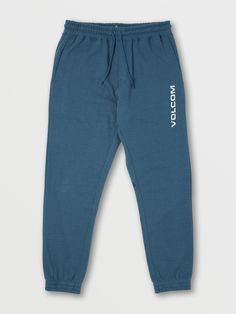 Volcom Booker Plus Fleece Pants Stone Embroidery, Marina Blue, Woven Label, Fleece Pants, Denim Jumpsuit, Jeans Brands, Cardigan Jacket, Board Shorts, Welt Pocket