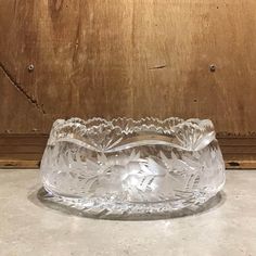 a glass bowl sitting on top of a counter