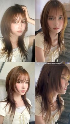 Japanese Oblique Bangs, Butterfly Cut Mid Length Wavy Hair, Jelly Haircut, Kdrama Hair, Hair Inspiration Long, Hair Streaks, Hair Stylies