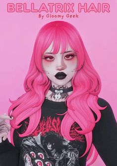 Bellatrix Hair, Sims 4 Cc Goth, Sims Packs, Sims 4 Anime, Pelo Sims, Sims 4 Mm Cc, Tumblr Sims 4, Sims 4 Cc Folder, Free Sims