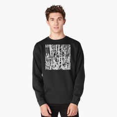 Get my art printed on awesome products. Support me at Redbubble #RBandME: https://www.redbubble.com/i/sweatshirt/Modern-Abstract-White-Scribble-Pattern-On-Black-by-Cultradesign/57213328.LEP2X?asc=u Backstreet Boys, Sweatshirt Designs, Maltese, Tshirt Colors, Pullover Sweatshirt