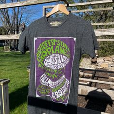 Authentic Roots Of Rock S/S Psychedelic Jefferson Airplane T-Shirt Size S. **New With Tags** Purple Band Merch Top With Screen Print, Purple Band Merch Tops With Graphic Print, Purple Graphic Print Band Merch Tops, Purple Graphic Print Tops Band Merch, Jefferson Airplane, Green And Purple, Womens Tops, Tops & Tees, Purple