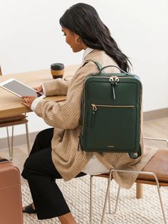 Kaya Laptop Backpack | CALPAK Work Backpack Women, Stylish Work Bag, Office Backpack, Stylish Laptop Bag, Work Bags Laptop, Womens Work Bag, Laptop Backpack Women, Backpack Outfit, Work Backpack