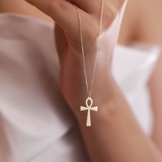 Meet our elegant 14K Gold Cross Necklace, the perfect blend of elegance and spirituality. Crafted with meticulous attention to detail, this gold cross necklace is a symbol of your faith and style, adding a touch of divine elegance to your outfit. PRODUCT ∙ FEATURES * Material: Authentic 14K solid gold * Color Options: Choose from Yellow Gold, Rose Gold or White Gold * Chain Length Options: Choose your preferred length - 14", 16", 18" or 20" * Dimensions: Pendant Lamp Height: 0.84 inch Pendant Wi Elegant Sterling Silver Cross Necklace, Spiritual Cross Pendant Necklace For Formal Occasions, Spiritual Cross Necklace For Formal Occasions, 14k Gold Spiritual Cross Pendant Necklace, Elegant Pendant Cross Necklace As Gift, Luxury Cross Necklace As Gift, Elegant Pendant Cross Necklace For Gift, Spiritual 14k Gold Cross Pendant Necklace, Spiritual Cross Necklace In Yellow Gold