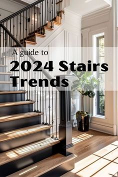 a staircase with the words guide to 2012 stairs trends