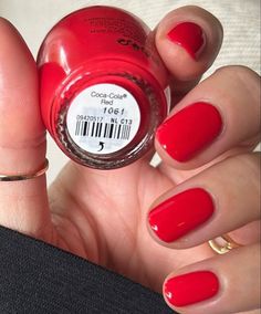 Red Sns Nails, Gel Shellac Nails, Opi Gel Nails, Opi Nail Colors, Smink Inspiration, Work Nails, Red Nail, Manicure Ideas, Shellac Nails