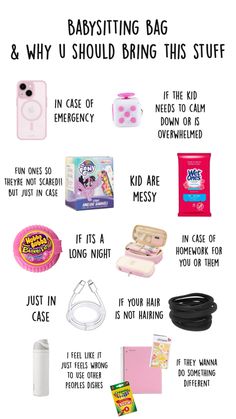 the contents of a babysitting bag and why i should bring it