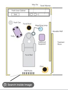 a floor plan for a living room with furniture and accessories on it, including a couch