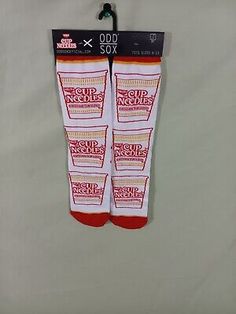 Odd Sox Cup Noodles Mens Size 6-13 Crew Socks Novelty Gift Gag Funny  Crazy Sock  | eBay Cup Noodles, Fun Socks, Crazy Socks, Cool Socks, Novelty Gifts, Crew Socks, Noodles, Color Pop, Socks