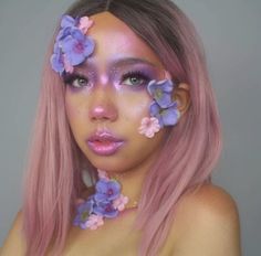 Editorial Make-up, Make Up Diy, Fantasy Make-up, Festival Make Up, Makeup Tumblr, Flower Makeup, Make Up Ideas, Organizer Makeup, Smink Inspiration