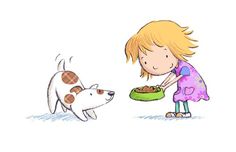 Pudding Illustration, Agency Illustration, Children's Book Layout, Excited Dog, Plum Pudding, Picture Prompts, Food Bowls, Book Board